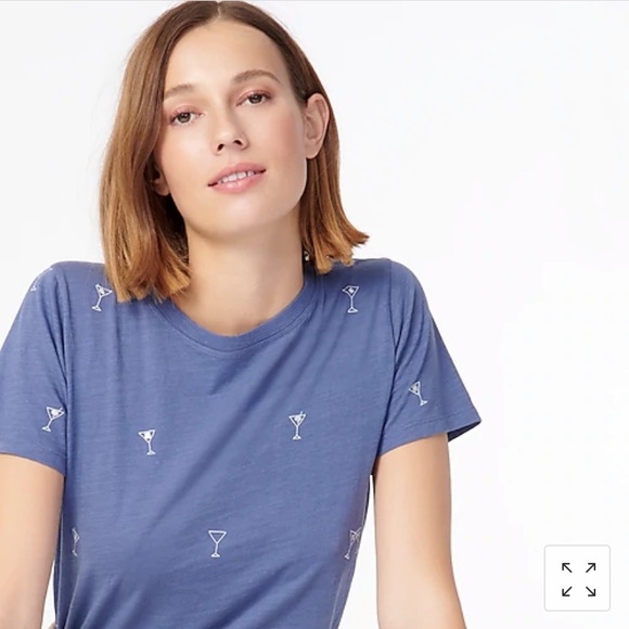 J. Crew Martini Glass Vintage Collector t-Shirt - Picture 2 of 11